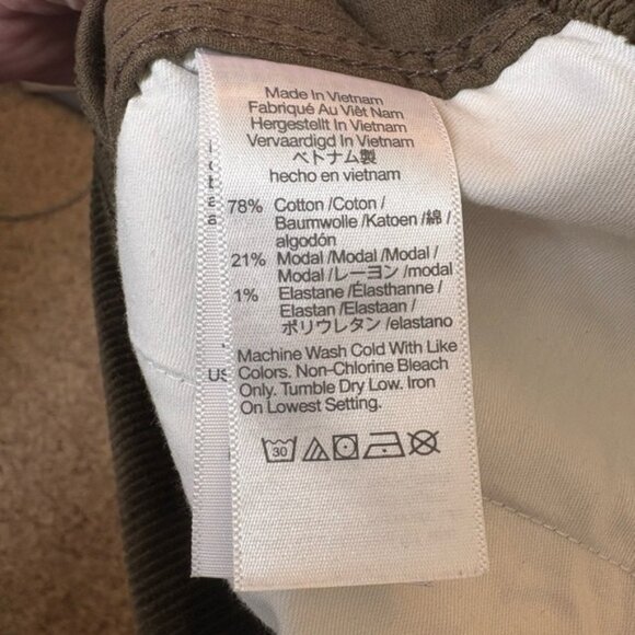 Madewell Dark Green/Brown Emmett Wide-Leg Corduroy Pants - Picture 9 of 9